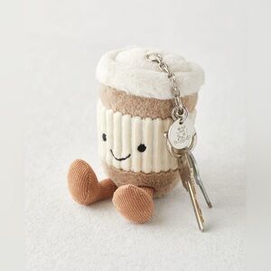 Jellycat Coffee Keychain NWOT
